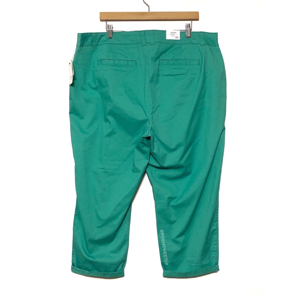 NWT Crown & Ivy Jade Curvy Crops - Picture 6 of 9